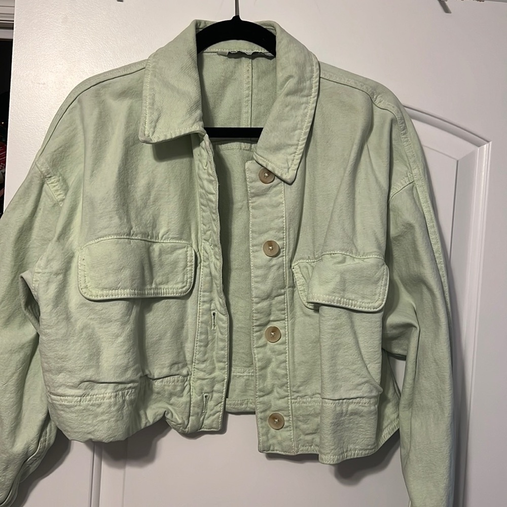 Zara Green jean jacket